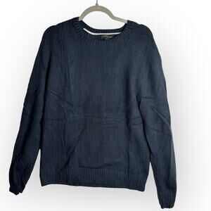 Banana Republic Mens Navy Blue Cozy Cotton Crewneck Sweater - Medium - New